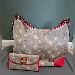 Dooney & Bourke Gray and Red Women's Bag Set